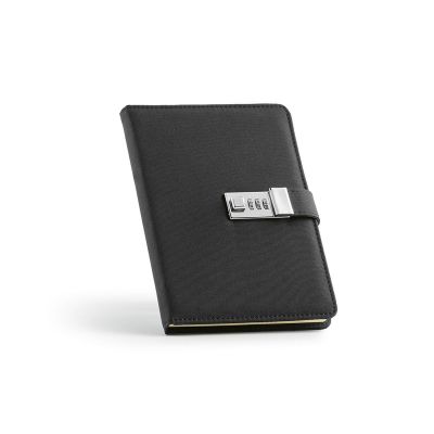 MELVILLE - A5 Notebook rPET. Metal lock and 70gsm FSC 192 pages