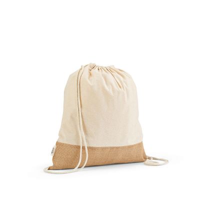 DENALI - Drawstring Bag rCotton 180gsm and Jute 275gsm