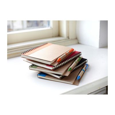 STELLA - Wire bound notebook with ballpen. 