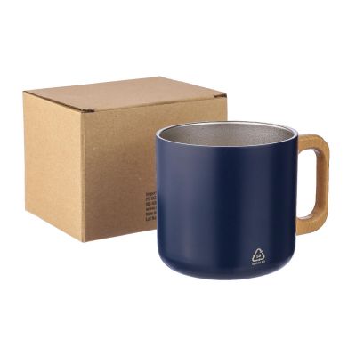 DWIGHT - Recycled stainless steel double-walled mug 400 ml