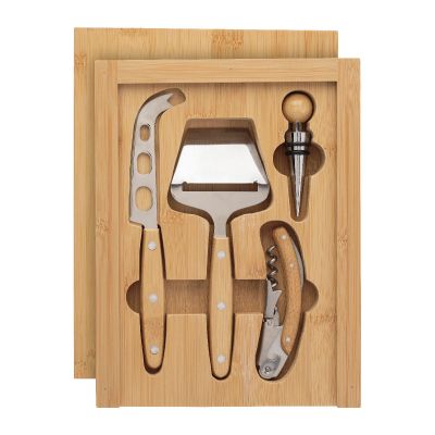 PATRICK - Bamboo cheese and wine set 