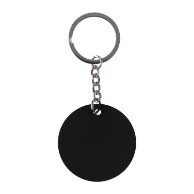 RISA - Recycled stainless steel round keychain