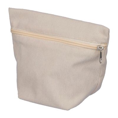 TIA - Corduroy zippered cosmetic pouch 