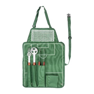 CHRISTINA - Nylon (600D) apron with barbecue set