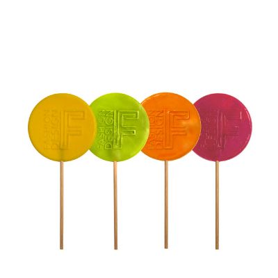 ROUND LOGOPOP - round fruit lollipop