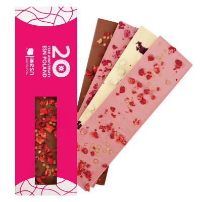 LONG MODERN BAND - milk chocolate bar with topping