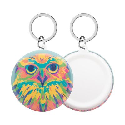 KEYBADGE MAXI - pin button keyring