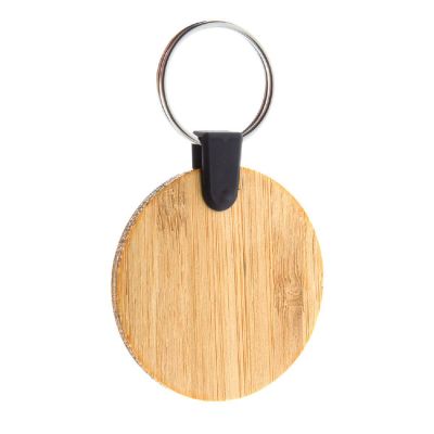 BAMBRY - bamboo keyring, round
