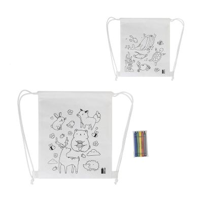 ZOCOLO - RPET colouring drawstring bag, sea