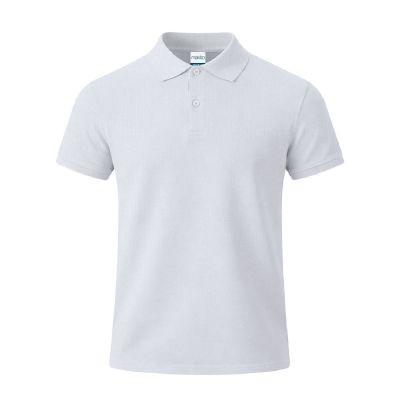 CHARLES - Adult White Polo Shirt