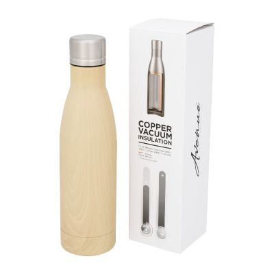 VASA - 500 ml wood-look copper vacuum insulated bottle