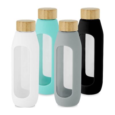 TIDAN - 600 ml borosilicate glass bottle with silicone grip
