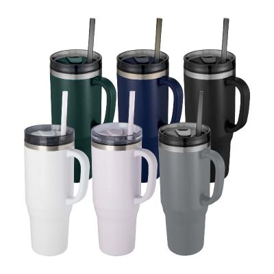 MELBOURNE - 1200 ml RCS certified insulated tumbler with straw