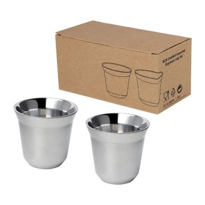 DUO ESPRESSO SET -Duo 80 ml RCS certified stainless steel espresso cup set