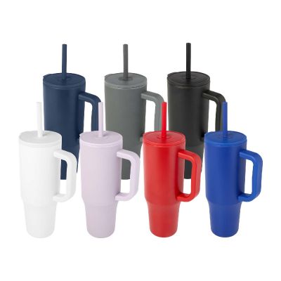 BRADY - 900 ml RCS certified insulated tumbler with silicone straw