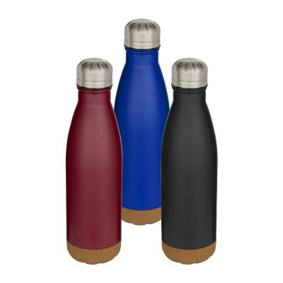 COVE - 500 ml double wall vacuum insulated stainless steel water bottle with cork details
