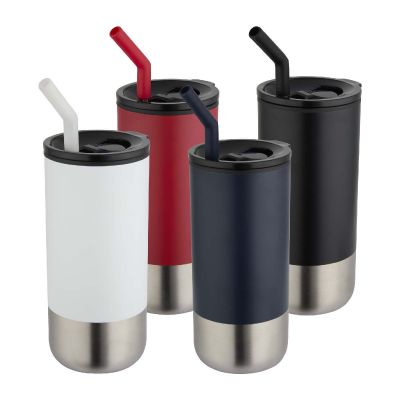 GRAYSON - 480 ml RCS recycled insulated tumbler with straw