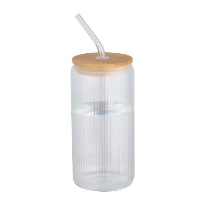 MIRAGE - 500 ml single-walled borosilicate glass jar with bamboo lid