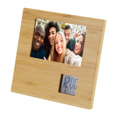 SASA - bamboo photo frame with thermometer