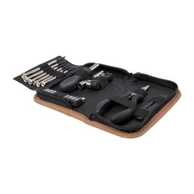SPIKE - 24-piece RCS recycled plastic tool set with cork pouch