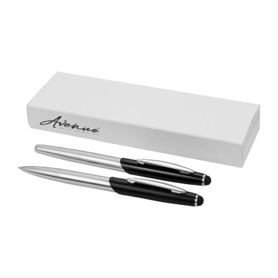 GENEVA - stylus ballpoint pen and rollerball pen set (blue ink)