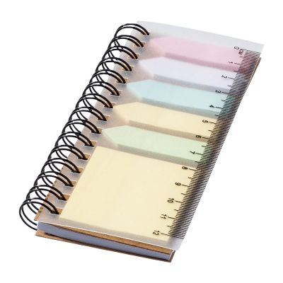 SPINNER - spiral notebook with coloured sticky notes