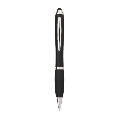 NASH - coloured stylus ballpoint pen with black grip (blue ink)