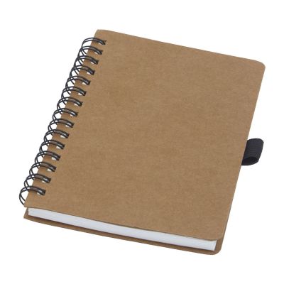 COBBLE A6 - wire-o recycled cardboard notebook with stone paper