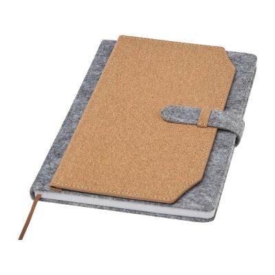 VIVIANA - A5 recycled felt and cork notebook