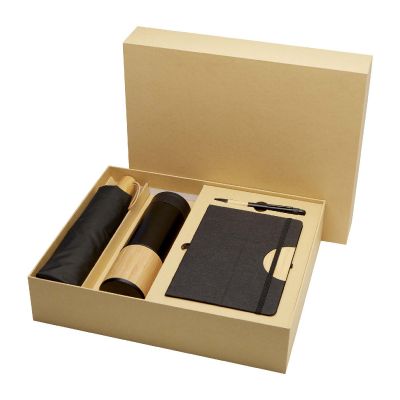 CARMEN - A5 hard cover notebook and ballpoint pen gift set (black ink)