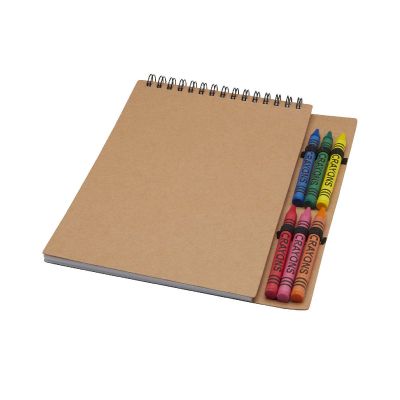 DOODLE - A5 spiral soft cover notebook and crayon set