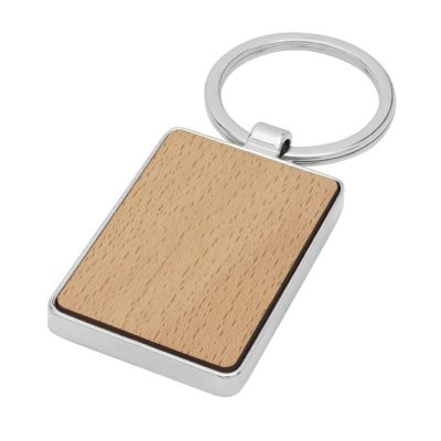 MAURO - beech wood rectangular keychain