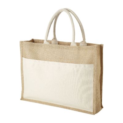 MUMBAY - cotton pocket jute tote bag 18L