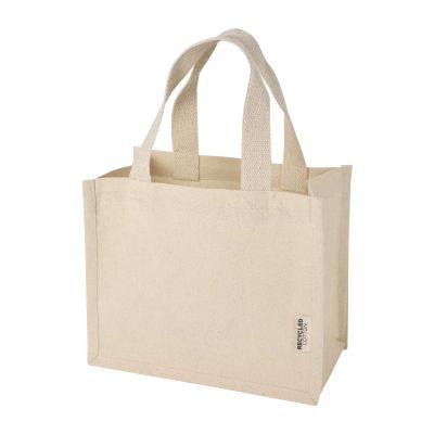 ODESSA - 220 g/m² GRS recycled cotton mini gusset tote bag 9L