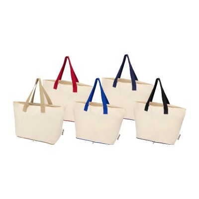 SIERRA - 140 g/m² GRS recycled foldable cotton tote bag 12L