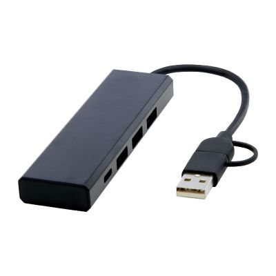 RISE - RCS recycled aluminium USB 2.0 hub