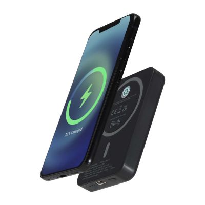 ACRAB - 5000 mAh 15W magnetic wireless power bank with 20W PD - made from recycled plastic