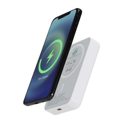 ACRAB - 10.000 mAh 15W magnetic wireless power bank with 20W PD - made from recycled plastic