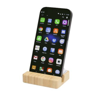 ALGOL - recycled plastic phone stand and fidget toy with bamboo details