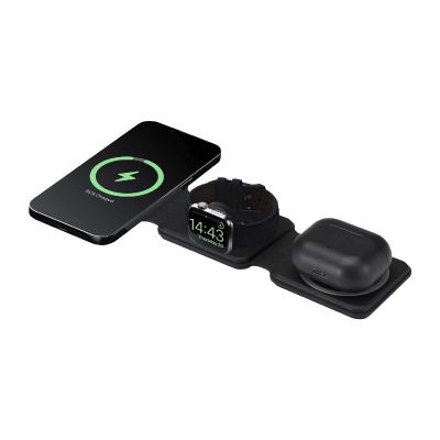 ARMUS - 3-in-1 15W recycled plastic foldable wireless charger