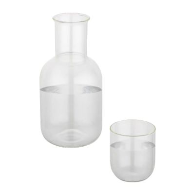 AMELIE - glass carafe and cup set with matt finish