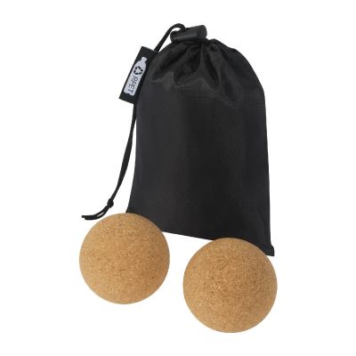 TRIKONA - cork yoga ball - set of 2