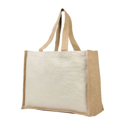 VARAI - 320 g/m² canvas and jute shopping tote bag 23L