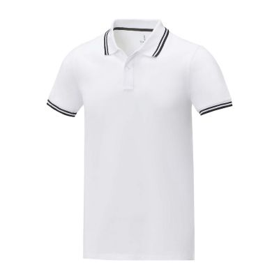AMARAGO - 200 g/m2 short sleeve men's tipping polo