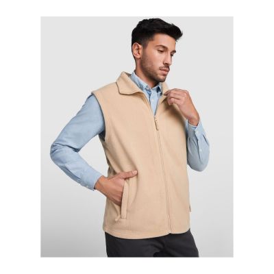 POCATELLO - Fleece vest with polo neck and matching zipper