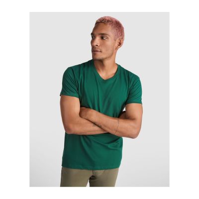 ANAHEIM - Tubular short-sleeve t-shirt with 2-layer v-neck