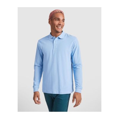 PLYMOUTH - Long-sleeve polo shirt with ribbed collar and cuffs