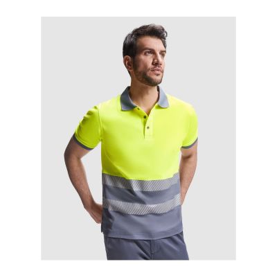 MURRIETA - Technical high-visibility short-sleeve polo shirt