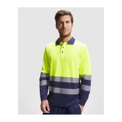BOULDER - Technical high-visibility long-sleeve polo shirt