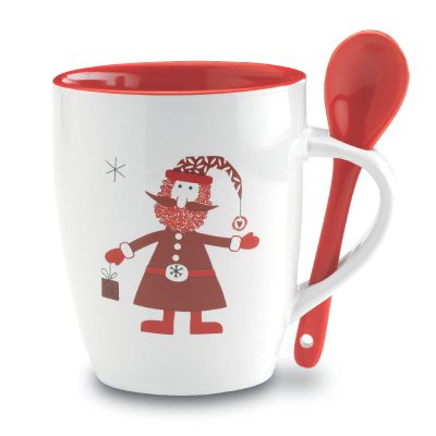 CLAUS - Mug with spoon 250ml